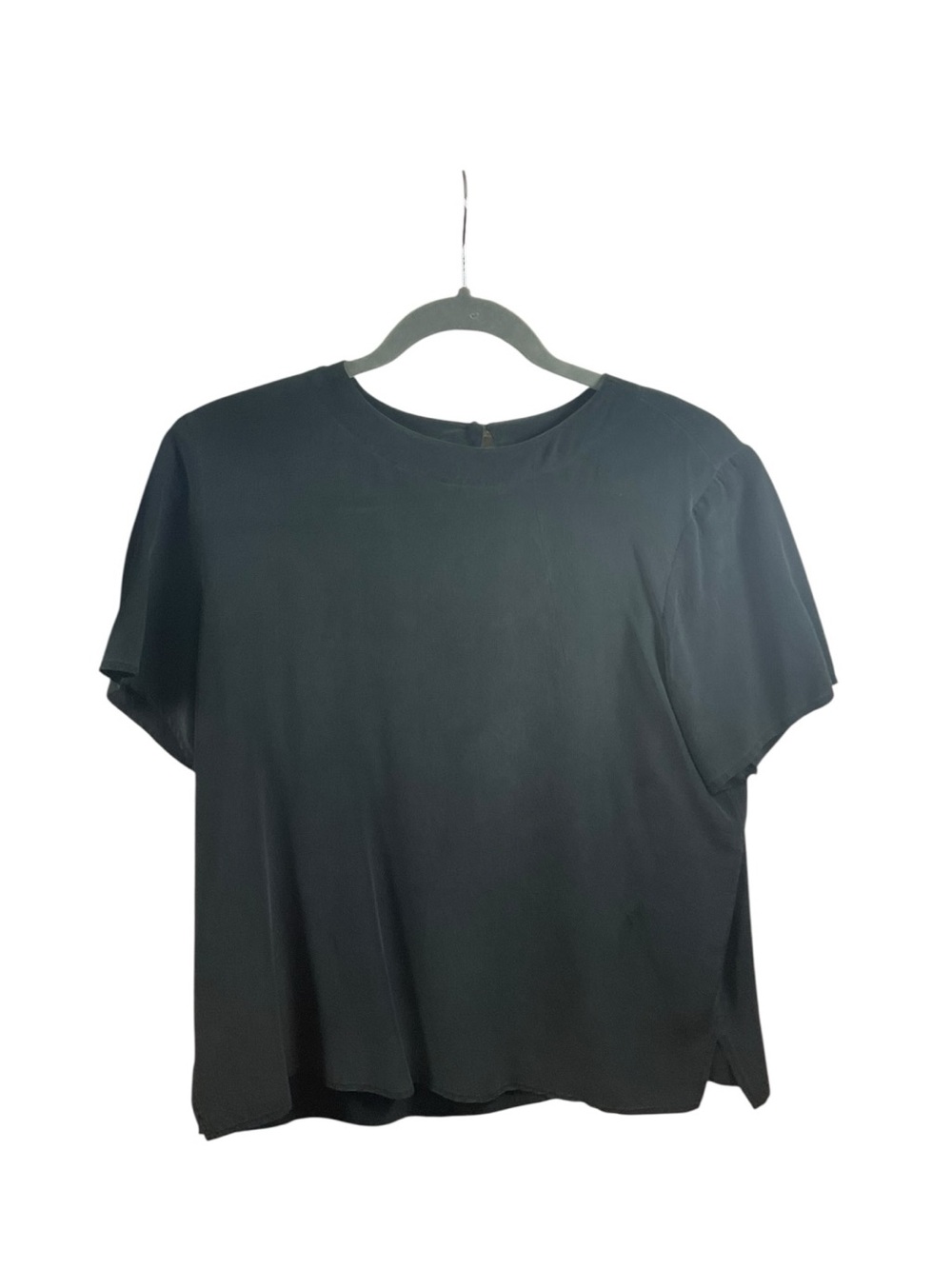 Spenser Jeremy Black Short Sleeve Crewneck Blouse